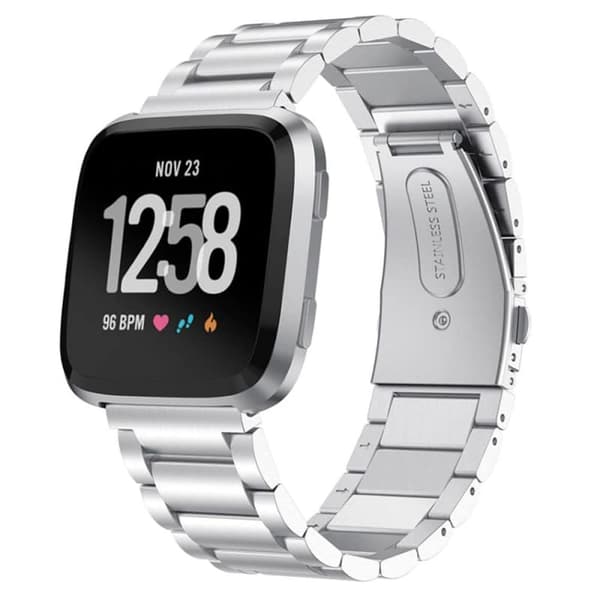Urrem rustfri stål til Fitbit Versa / Versa Lite - Sølv