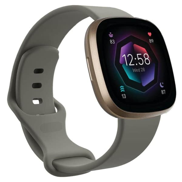 Sport Kellon ranneke Fitbit Sense 2 - Harmaa