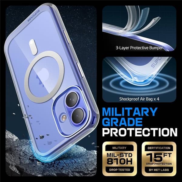 SUPCASE UB Mag cover til Apple iPhone 16 - Clear