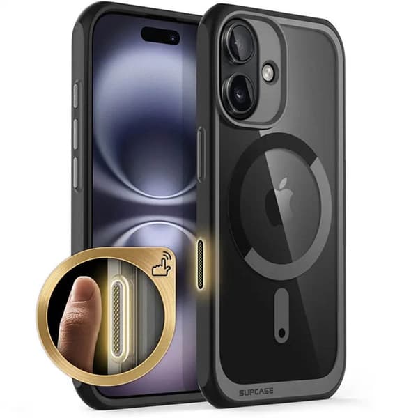 SUPCASE UB Mag kotelo Apple iPhone 16 - Musta
