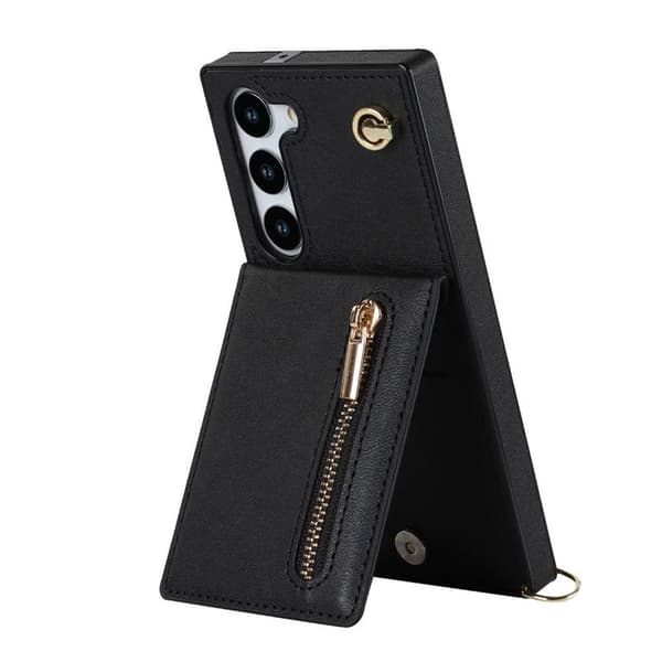 Zipper halskæde cover til Samsung Galaxy S24 Plus - Sort