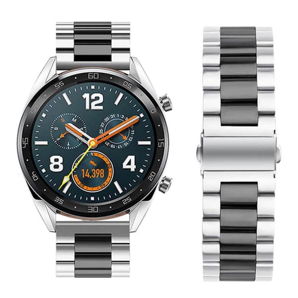 til Huawei Watch GT2 rustfrit stål urrem - sølv / sv