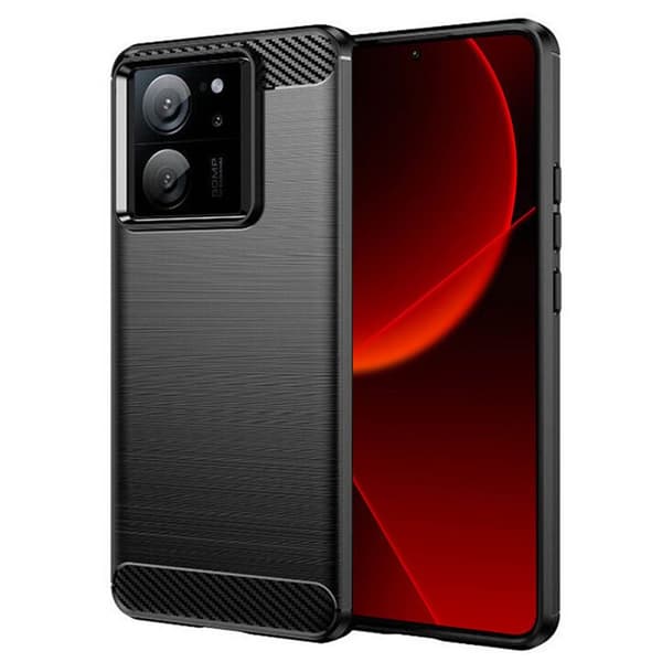 BÃ¸rstet silikondeksel til Xiaomi 13T Pro - Sort