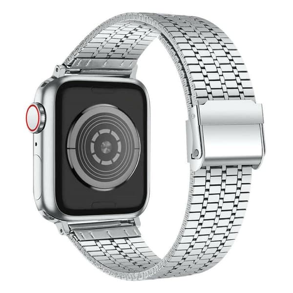 Mesh Urrem rustfrit stÃ¥l til Apple Watch 7 (45mm) - SÃ¸lv
