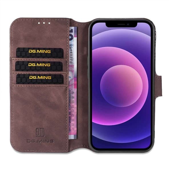 DG-Ming Lommebokdeksel 3-kort til Apple iPhone 13 - Coffe