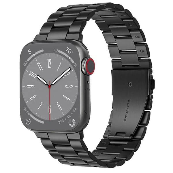 Urrem rustfrit stÃ¥l til Apple Watch 9 (45mm) - Sort
