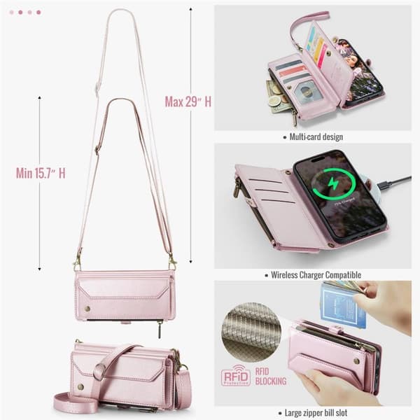 CaseMe mobildeksel C36 til Apple iPhone 18 Pro - Rosa