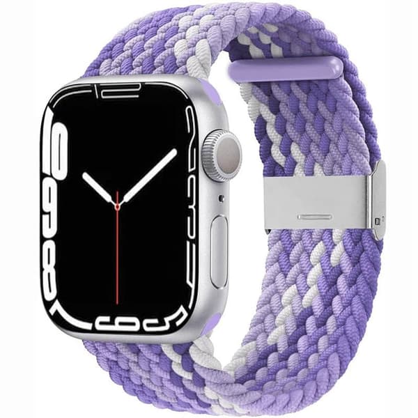 Punottu kellon ranneke Apple Watch 7 (41mm) - Gradient purple