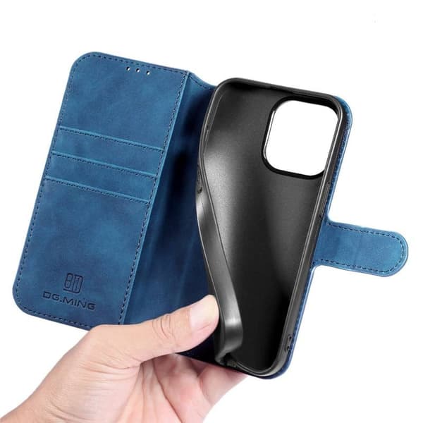DG-Ming Wallet cover 3-kort til Apple iPhone 14 Plus - Blå