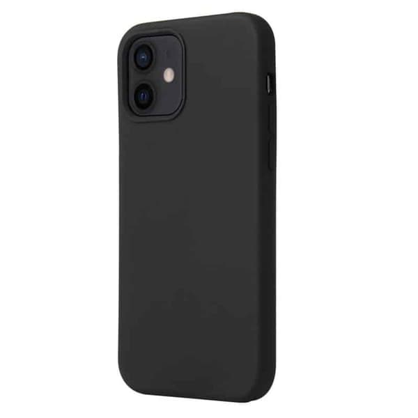 Liquid silikon deksel til Apple iPhone 12 Mini - Svart