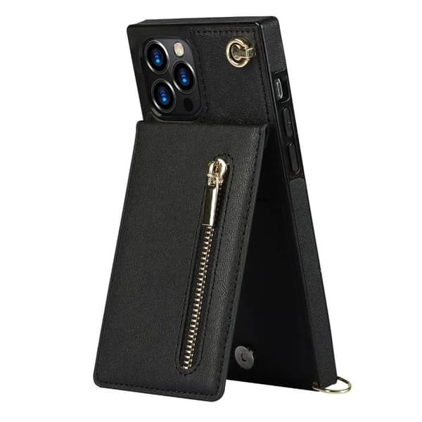 Zipper halskjede deksel til Apple iPhone 12 Pro Max - Sort