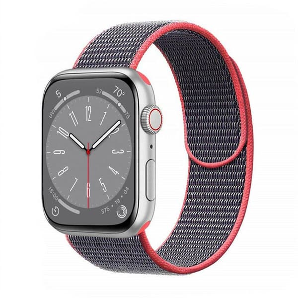Nylon Urrem til Apple Watch 8 (41mm) - Electic Pink