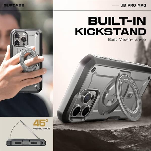 SUPCASE UB Pro Mag cover til Apple iPhone 16 Pro Max - TiGray