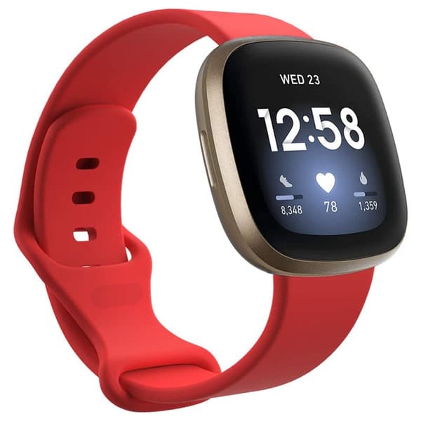 Sport Kellon ranneke Fitbit Versa 3 - Punainen