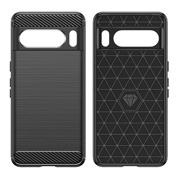 BÃ¸rstet silikone cover til Google Pixel 8 Pro - Sort