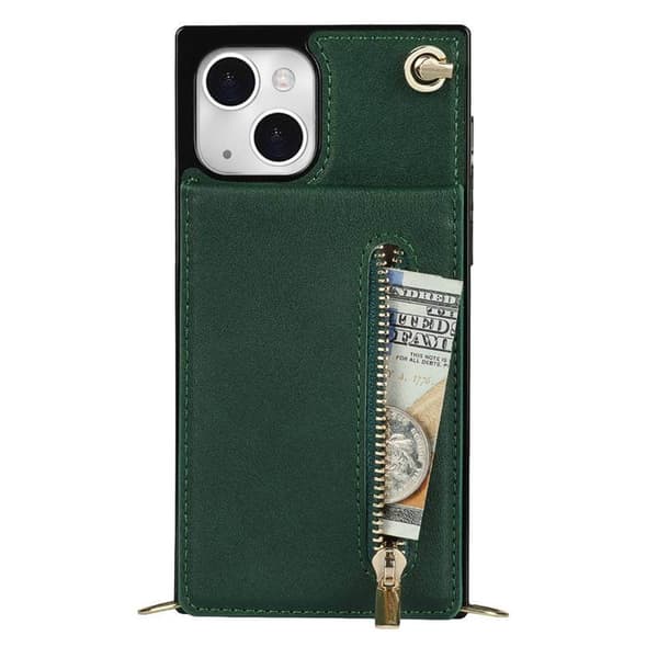 Zipper halskæde cover til Apple iPhone 15 Plus - Grøn