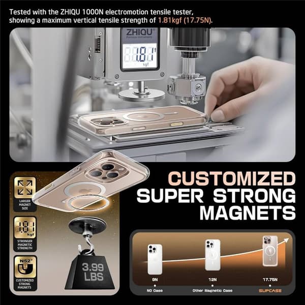SUPCASE UB Mag Stand cover til Apple iPhone 16 Pro Max - Clear