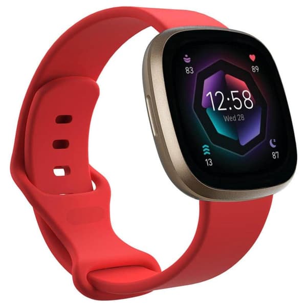 Sport Kellon ranneke Fitbit Sense 2 - Punainen