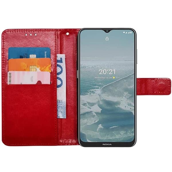 Wallet cover 3-kort til Nokia G20 - Rød