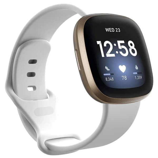 Sport Kellon ranneke Fitbit Versa 3 - Valkoinen