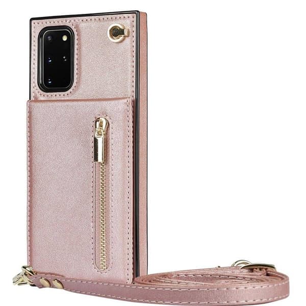 Zipper halskæde etui til Samsung Galaxy S20 Plus - Rose