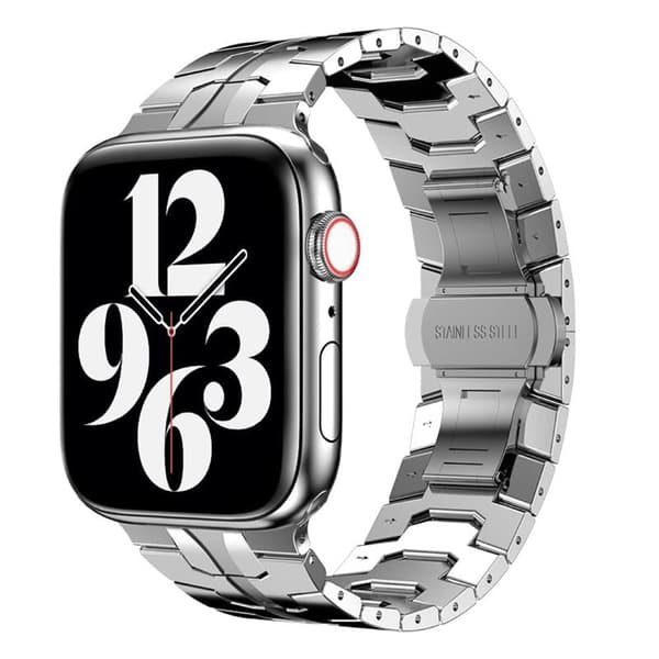 Iron Man Rustfrit Stål Urrem til Apple Watch 6 (44mm) - Sølv