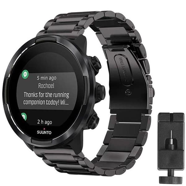 Urrem Rustfrit stÃ¥l til Suunto 7 - Sort