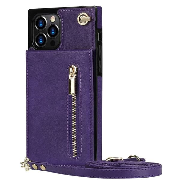 Zipper halskæde etui til Apple iPhone 12 Pro Max - Lilla