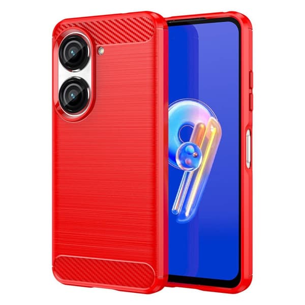 Børstet silikondeksel til Asus Zenfone 9 - Coral