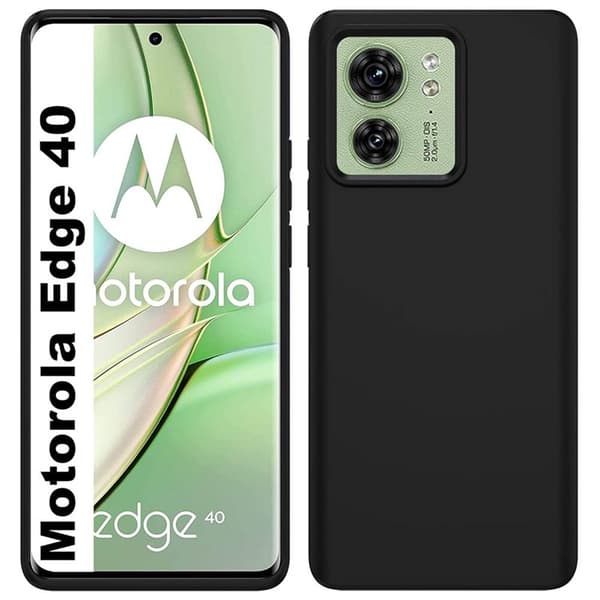 Silikone cover til Motorola Edge 40 5G - Sort