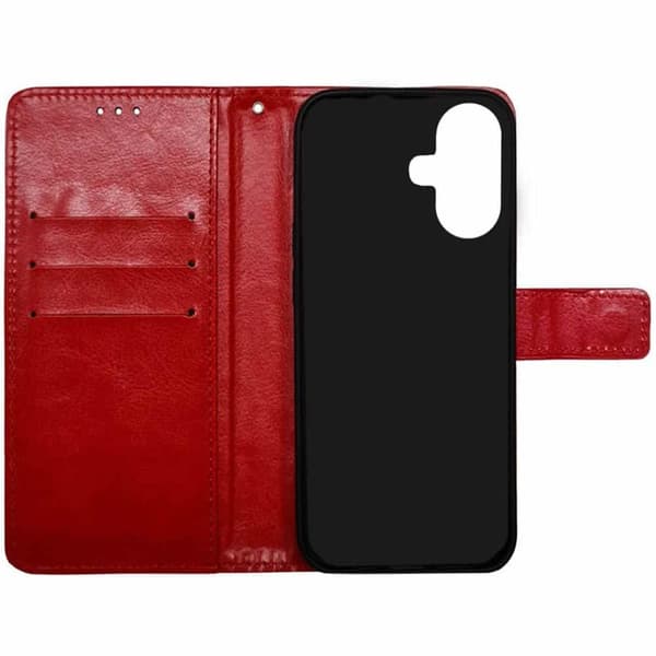 Wallet cover 3-kort til Apple iPhone 16 - RÃ¸d