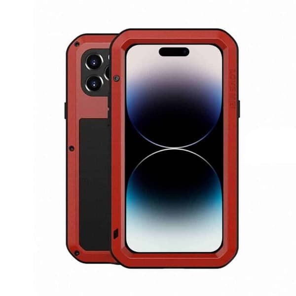 LOVE MEI Powerful deklsel til Apple iPhone 15 Pro - Rød
