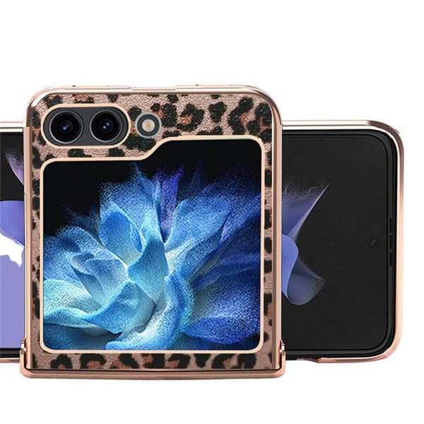 Leopard Case til Samsung Galaxy Z Flip 5 - Rose Gold