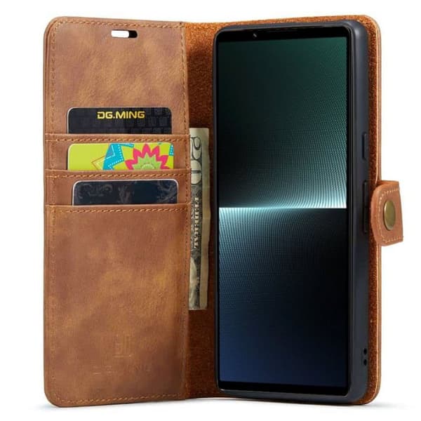 Wallet DG-Ming 2i1 til Sony Xperia 1 VI - Brun