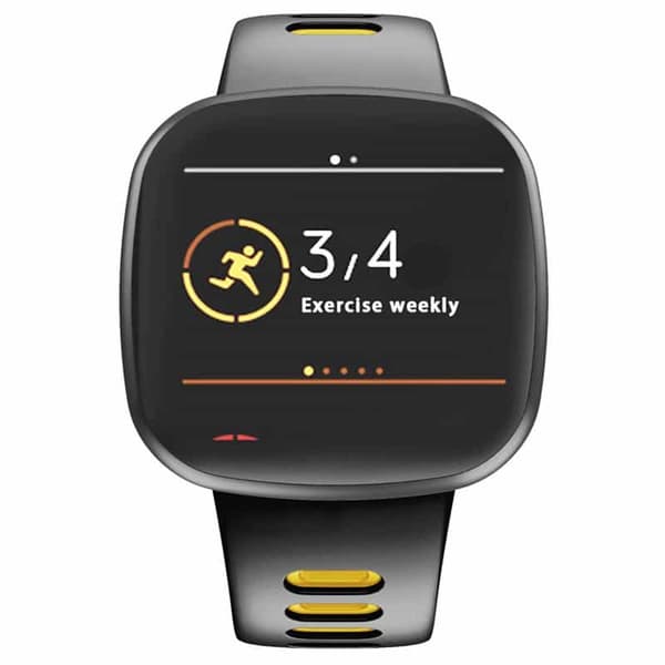 Twin Sport urrem til Fitbit Versa 3 - Sort/gul