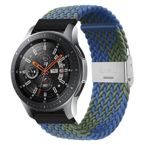 Flettet Elastisk urrem til Samsung Galaxy Watch 46mm - blÃ¥grÃ¸n