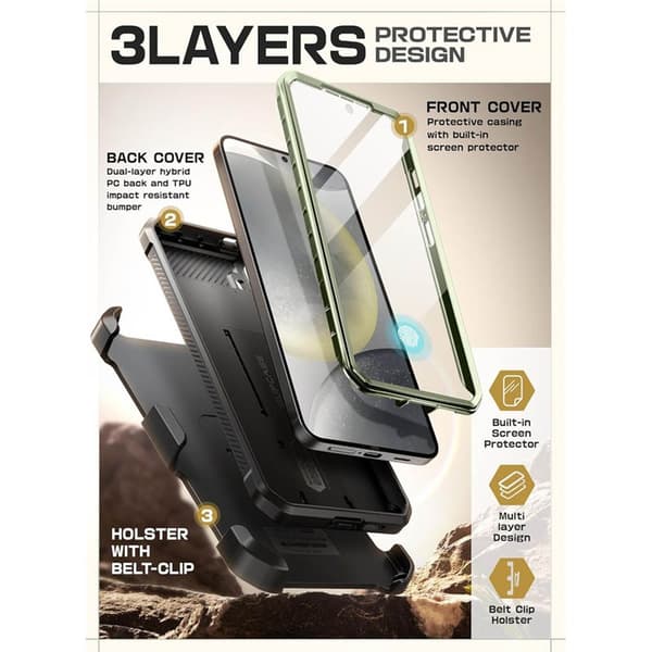 SUPCASE UB Pro 2-set Samsung Galaxy S25 - Guldan
