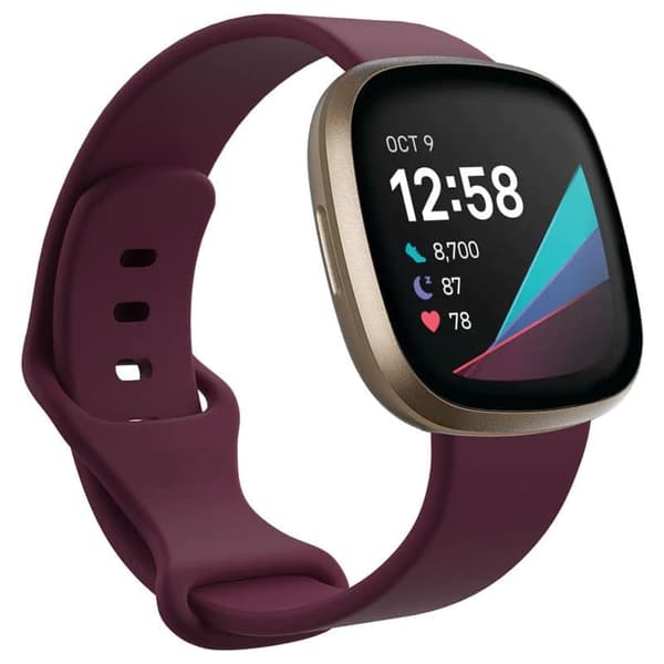 Sport urrem til Fitbit Sense - Burgunder
