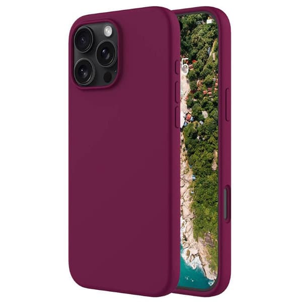 Liquid silikon deksel til Apple iPhone 16 Pro - True Berry