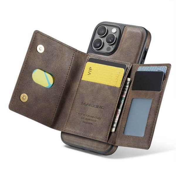 DG-Ming Magking K2 2i1 deksel til Apple iPhone 12 Pro - Coffee