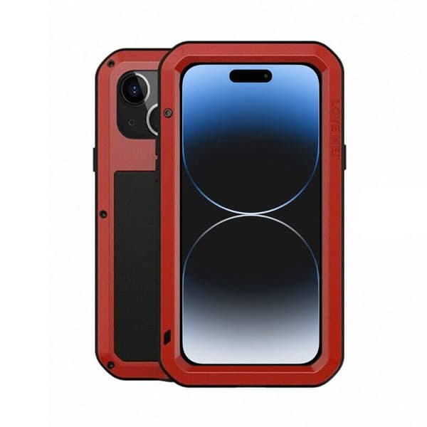 LOVE MEI Powerful deklsel til Apple iPhone 15 - Rød