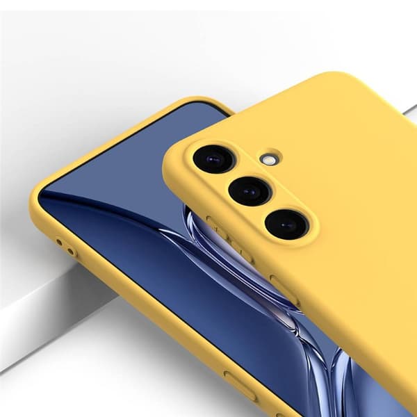 Liquid silikondeksel til Samsung Galaxy S25 - Gul