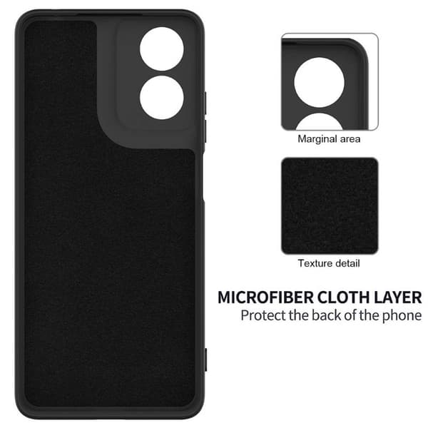 Liquid silikone cover til Motorola Moto G04 - Sort