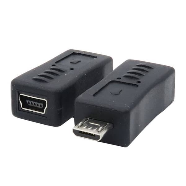 Adapteri USB Micro-B uros - USB Mini-B naaras