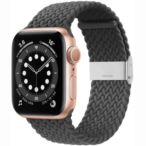 Flettet Urrem til Apple Watch 6 (44mm) - Skygrey