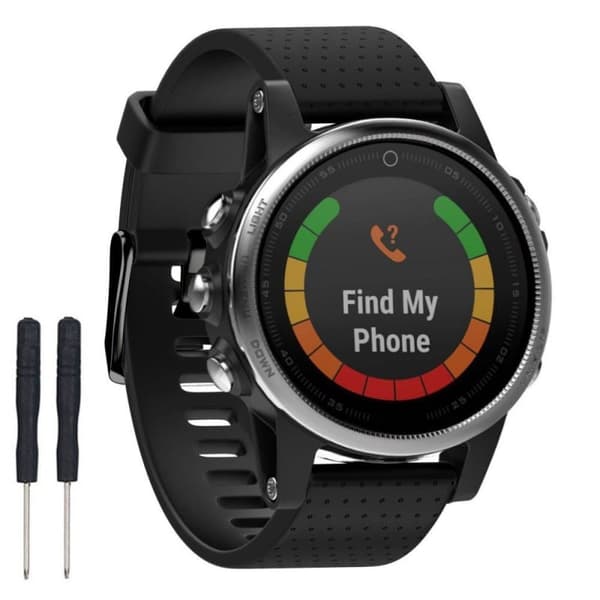 Urheilu kellon ranneke easyfit Garmin Fenix 5S - Musta