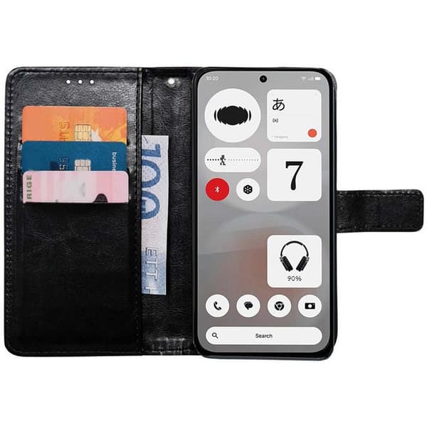 Lommebokdeksel 3-kort til Nothing Phone 4b - Sort