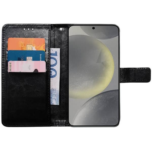 Wallet cover 3-kort til Samsung Galaxy S25 Plus - Sort