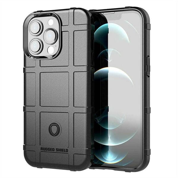 Rugged Shield cover til Apple iPhone 12 Pro - Sort