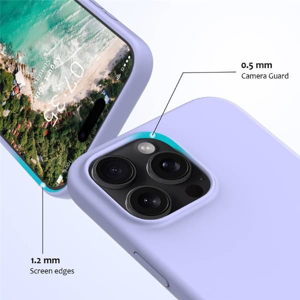 Liquid silikonisuoja Apple iPhone 16 Pro - Pale Purple